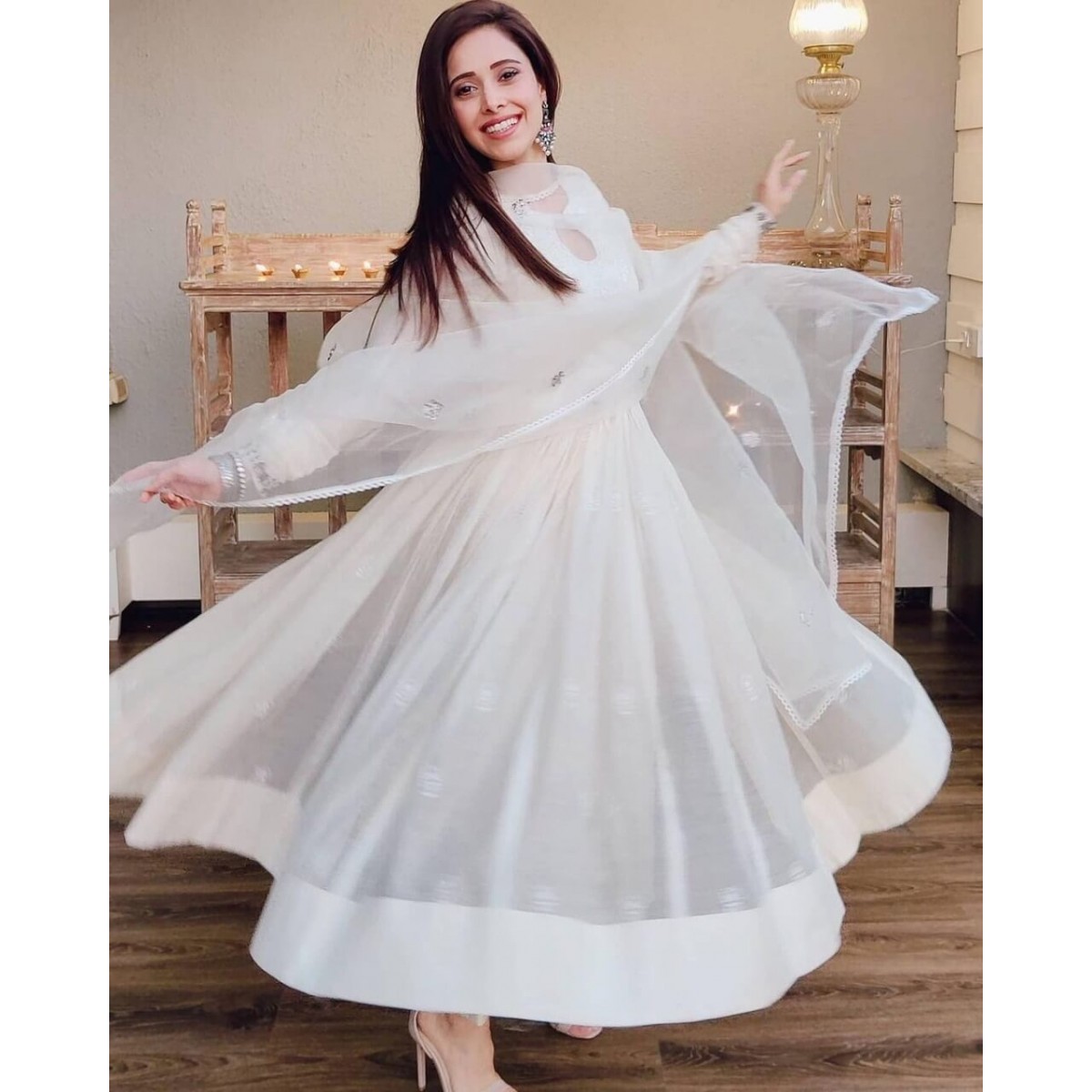 Full white dress top